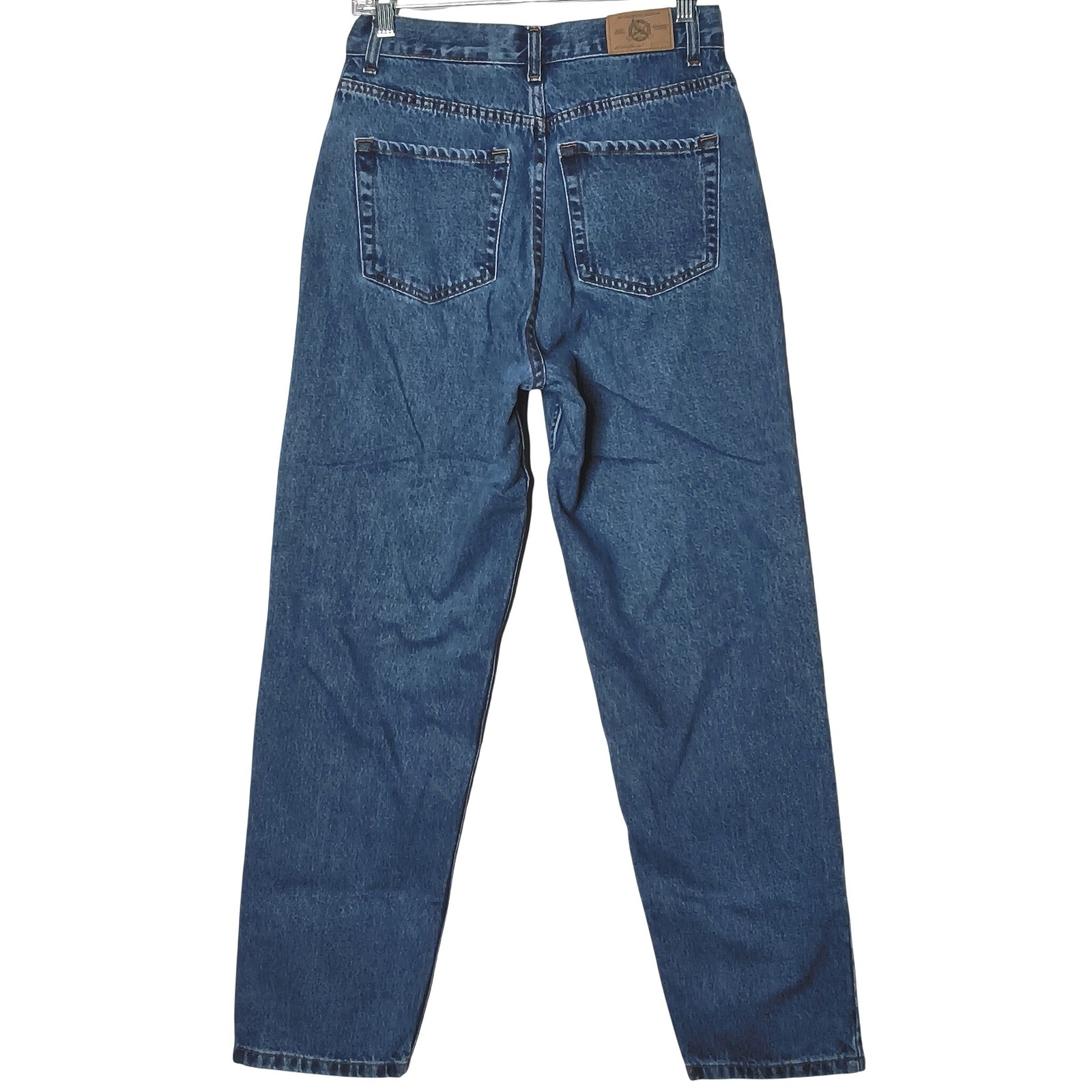 90s Vintage Eddie Bauer Mom Jeans Women 8 *Read* Blue High Waisted Straight Leg